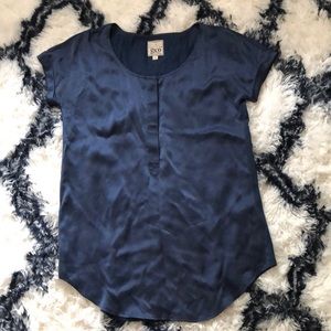 Blue Silk Blouse